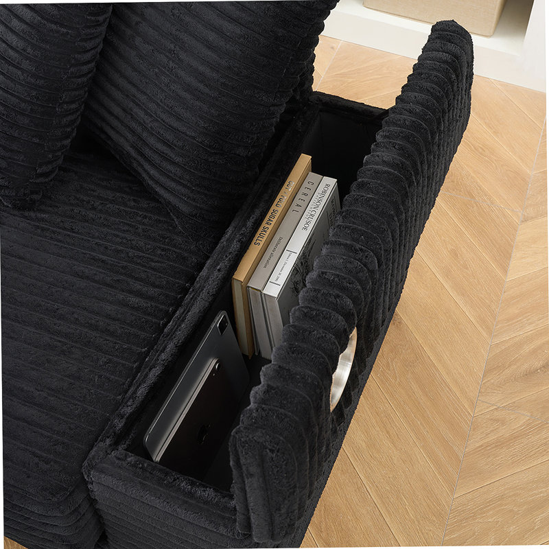 Comfortable Reclining Sofa with Cup Holder and Storage Function for Various Rooms
