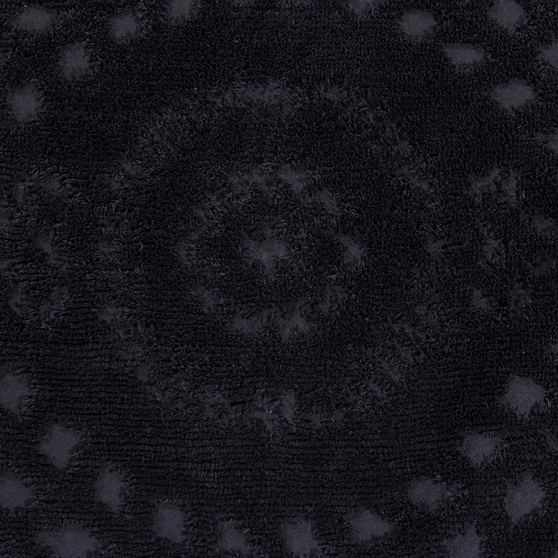 Taie décorative très grande taille en chenille touffetée 100% coton Rio Collection, conception en médaillon, housse de coussin décorative douce et respirante, certifié OEKO-TEX, lavable à la machine, toutes saisons, 20 po x 36 po, noir