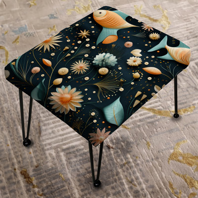 Black Fish Coastal Eclectic - Eclectic Rectangle Ottoman