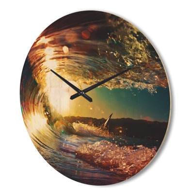 Horloge murale Ocean Waves Falling Down III