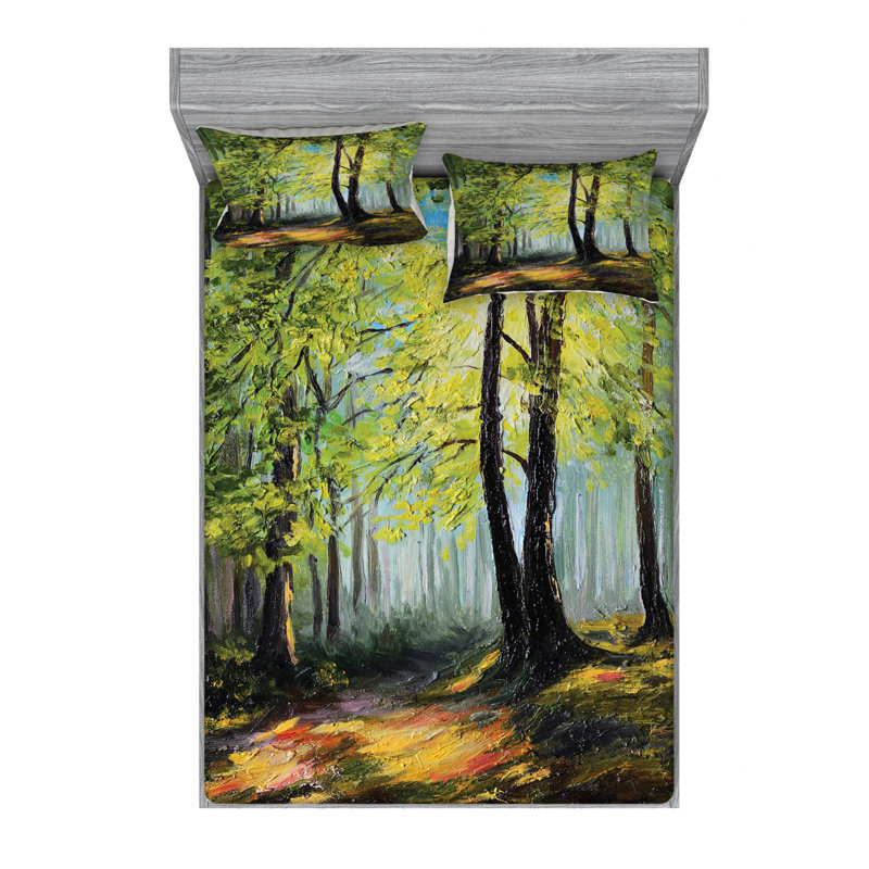 Microfiber Sheet Set, Queen Sheet Set with Fitted Sheet