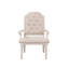 Chaise avec accoudoirs à finition blanc antique (ensemble de 2)