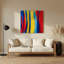 Abstrait couleur champ 60, art mural en métal brun-942948358