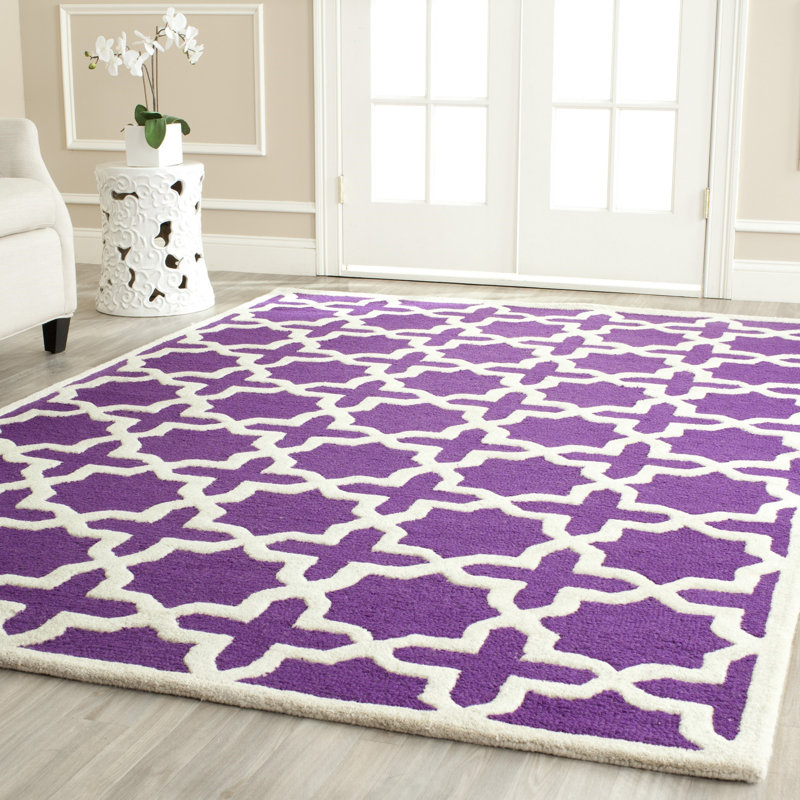 Tapis géométrique en laine touffeté à la main Igna, Rectangle 8 pi x 10 pi