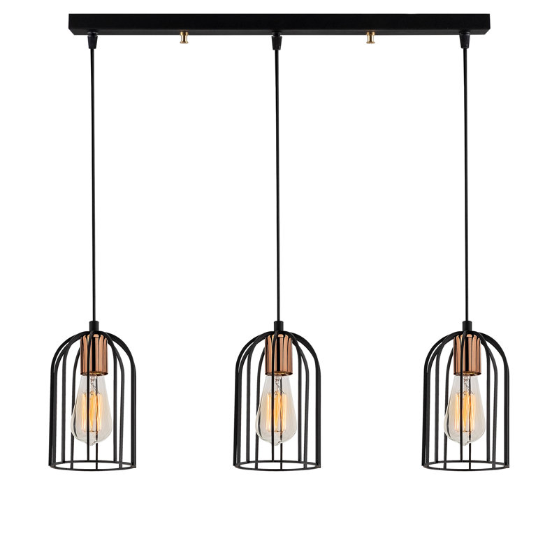 3 - Light Black Kitchen Island Pendant