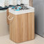 Wood Laundry Hamper with Handles-32003082