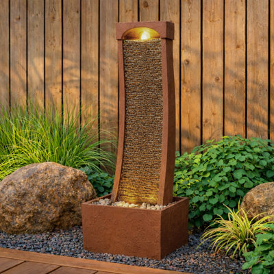 Column Fountain with Lights