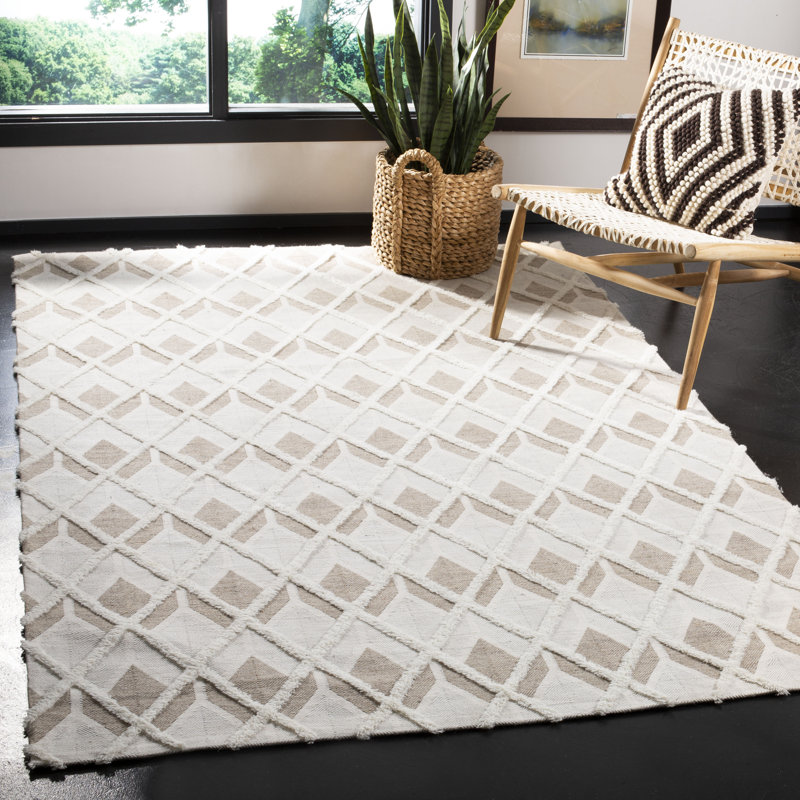 Tapis géométrique tissé à la main Chanelle, Rectangle 6 pi x 9 pi