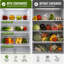 Ensemble de 7 compartiments pour réfrigérateur, bacs de rangement empilables avec couvercles, organisateurs de réfrigérateur sans BPA et contenants de rangement pour fruits, légumes, aliments, boissons, céréales, transparent