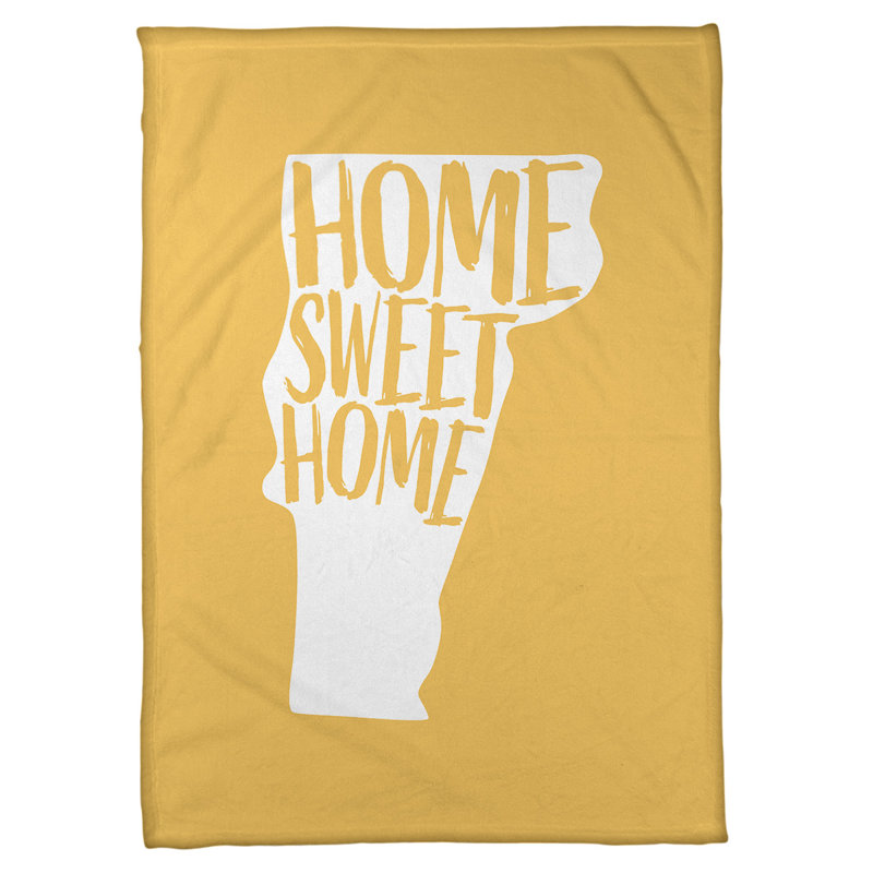 Jeté en polaires pour vermont home, l 62,5 po x L 82,5 po, Jaune