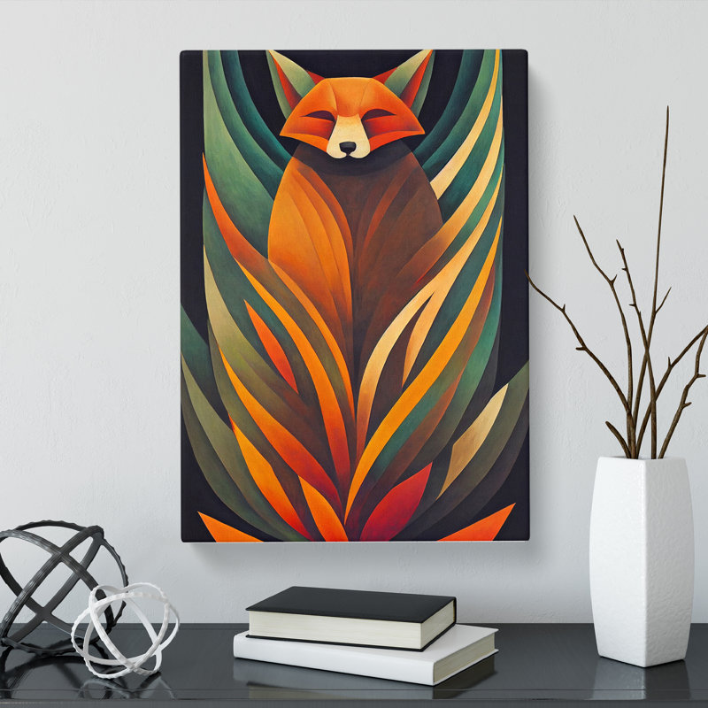CAN-V0523-2664X Vintage Fox Vol.2 - Wrapped Canvas Print, 50cm H x 35cm W x 3cm D