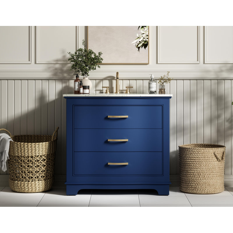 Knox 36 inch Single Bathroom Vanity, Blue