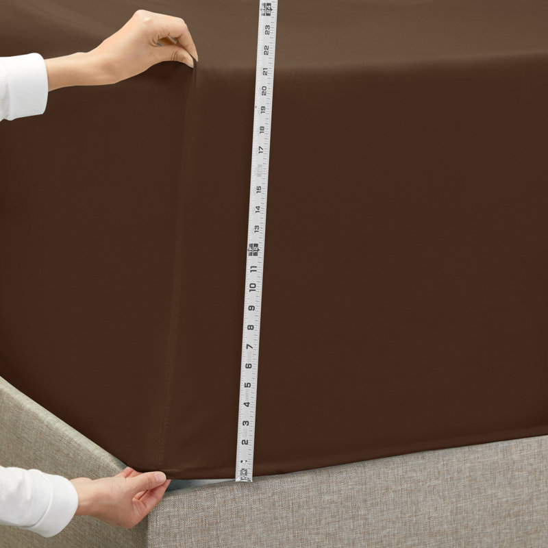 Ensemble de draps luxueux en microfibre, Simple TG, Brun chocolat