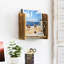 Brass Wire Wood Magazine Rack