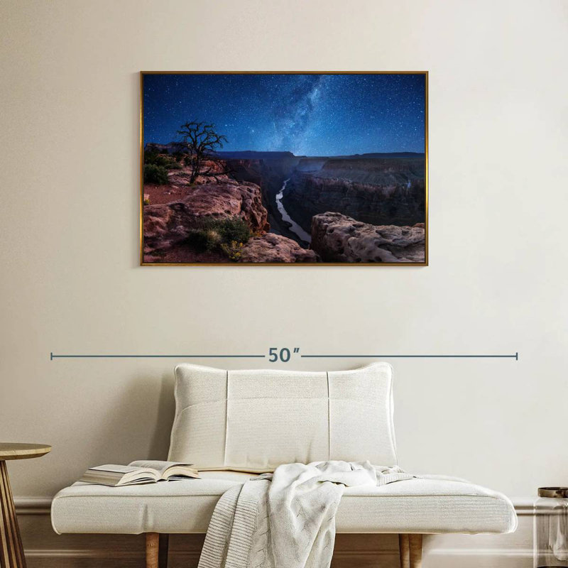 Nuit étoilée du Grand Canyon, Cadre flottant doré, 37 po x 25 po