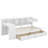 Twin Size Wooden L-Shape Daybed With Cabinets And Two Storage Drawers, Multi-Functional Bed With Study Desk And Built-In Bookshelf-114344428