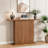 41.3'' Long Console Table, Fluted Wooden Sofa Table Behind The Couch, Mid Century Entryway Table-1938243852