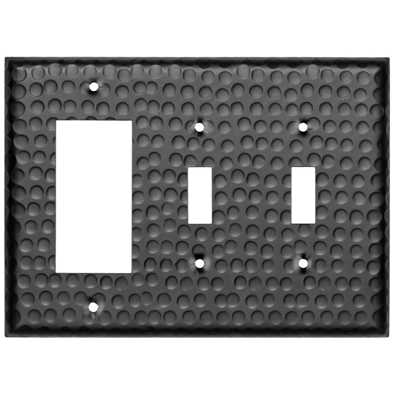 Plaque murale standard 3-Gang 2, Noir mat