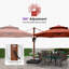 Parasol en porte-à-faux rond en bois avec base Epperly-608126242-606005847