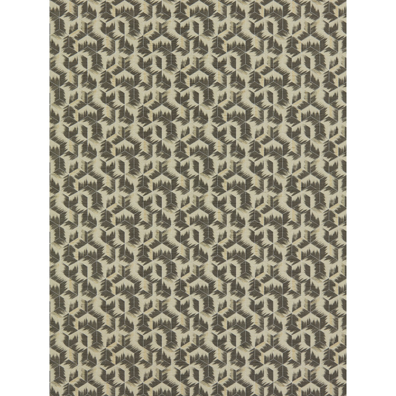 Tumbling Blocks Wallpaper, Stone