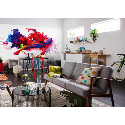 Marvel Spider-Man Graffiti Art Unpasted Wall Mural On Non-Woven 300 Cm X 150 Cm