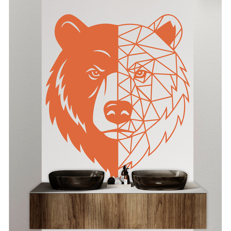 Bear Polygonal wall decal Bear Geometric decor Bear wall art Decal Bear Lover Animals Bear Wall Bathroom Wall Decals Stickers 244DRE