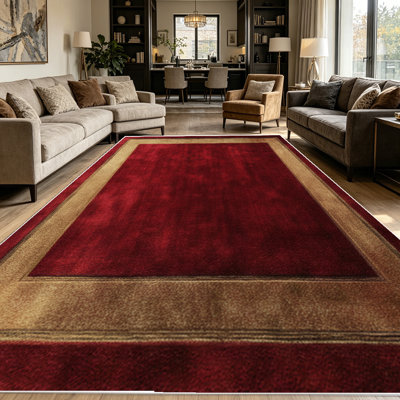 Tapis de maison de campagne rétro bordeaux brun clair 1pc pour le salon, doux et confortable, convient à toutes les saisons, facile à entretenir, tapis de sol intérieur lavable à la machine, sous la table de ferme convenant à la salle à manger, la chambre à coucher, la cuisine,