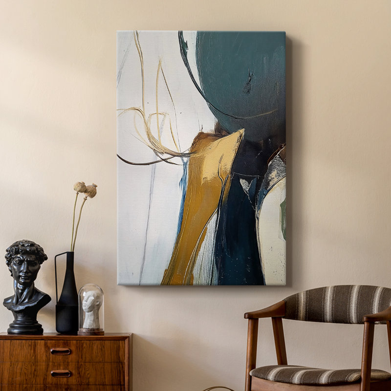 Série ABSTRACT DCxxv - Toile tendue avec châssis de qualité supérieure - Prêt à être accroché, H 48 po x l 32 po
