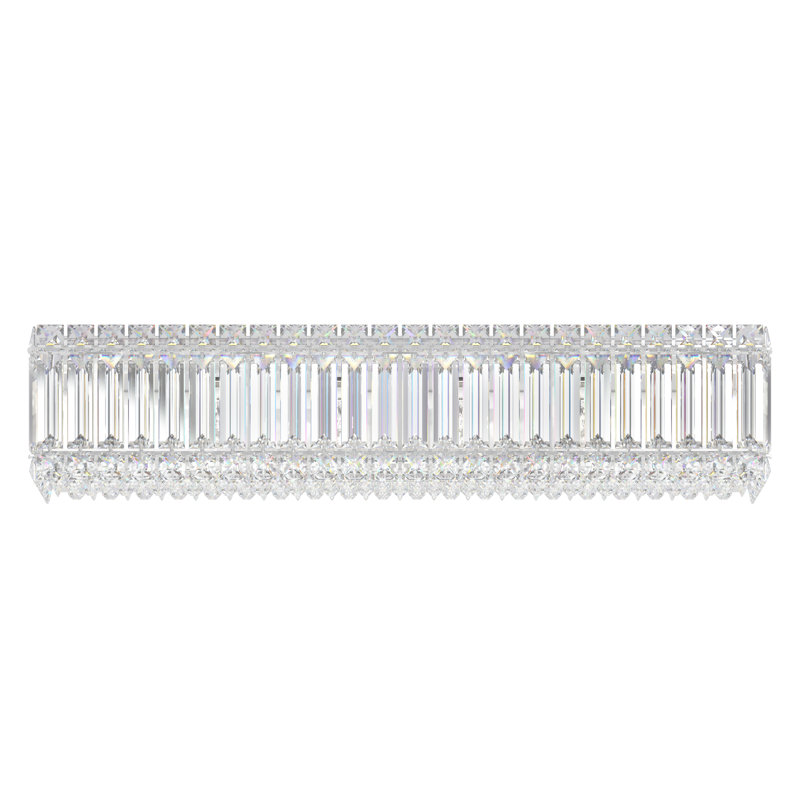Quantum Flush Mounted Sconce, 24", Swarovski Spectra