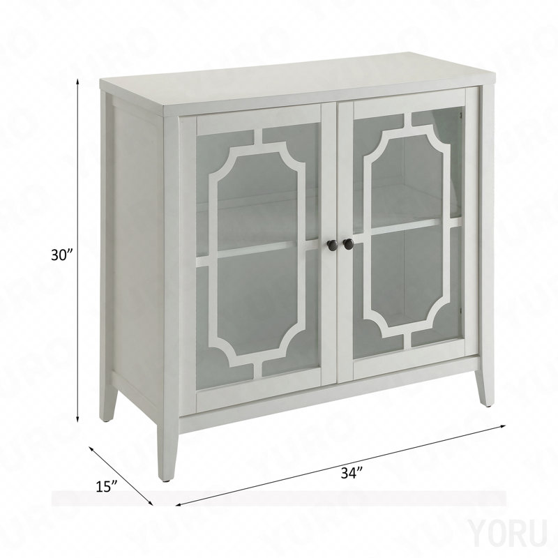 Console pour vestibule - Blanc antique, 30 cm H x 34 cm W x 15 cm D
