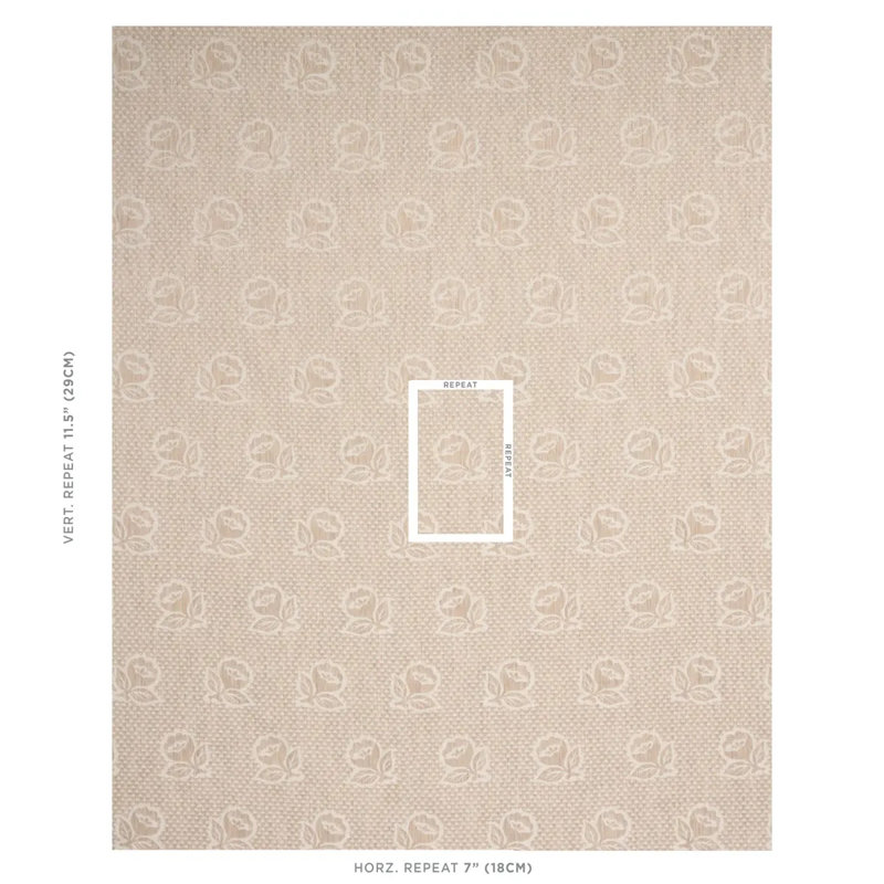 Fleurette Fabric, Natural