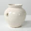 Approx. 8" High Off Whtie Ceramic Vase with Two Decorative Hooks