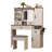 Farmhouse Vanity Desk with Sliding Mirror and Lights-1510357099