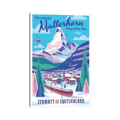 " Matterhorn Switzerland Travel Poster " Graphic Art Print