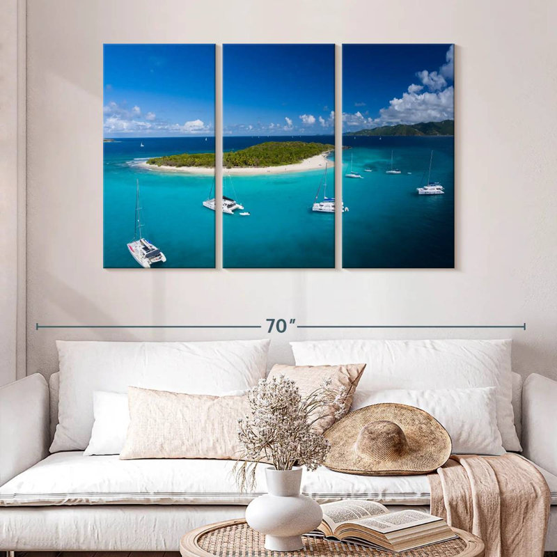 Sandy Cay, île Vierge britannique, H 32 po x l 50 po