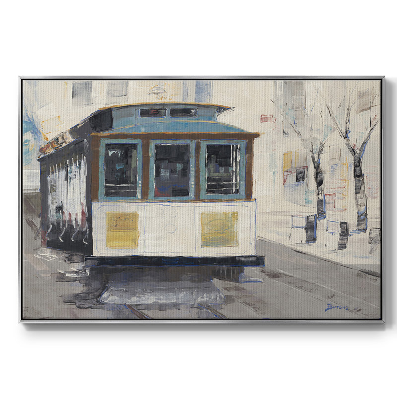 «Cable Town», reproduction sur toile avec cadre flottant, Encadrement argenté, H 25 po x l 37 po x P 2 po