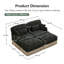 Canapés profonds en chenille à imprimé léopard modulaire Modern Home Living