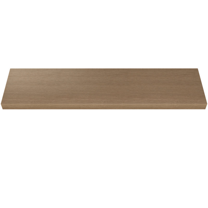 Rift White Oak Floating Shelf, Brown Wood