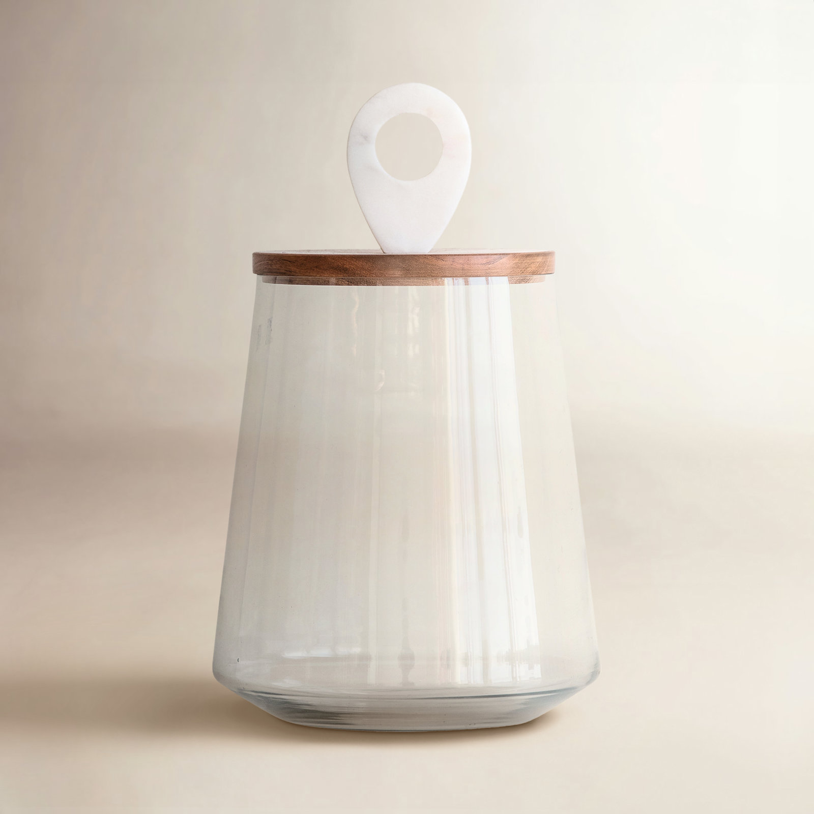Glass Jar, 11.75" H x 7" W x 7" D
