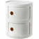 Modern Stackable Round Nightstand with Storage – 2-Tier Side Table Cabinet with Drawers