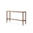 Console 62,99 po en bois massif brun rectangulaire et en pierre frittée