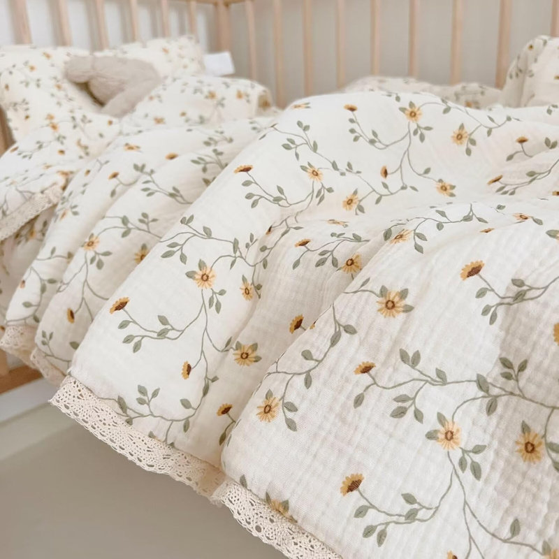 Cute Pattern 2-Layer Muslin Cotton Quilt/Blanket