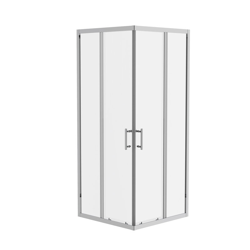 70cm x 70cm x 190cm Corner Entry Shower Enclosure, Chrome