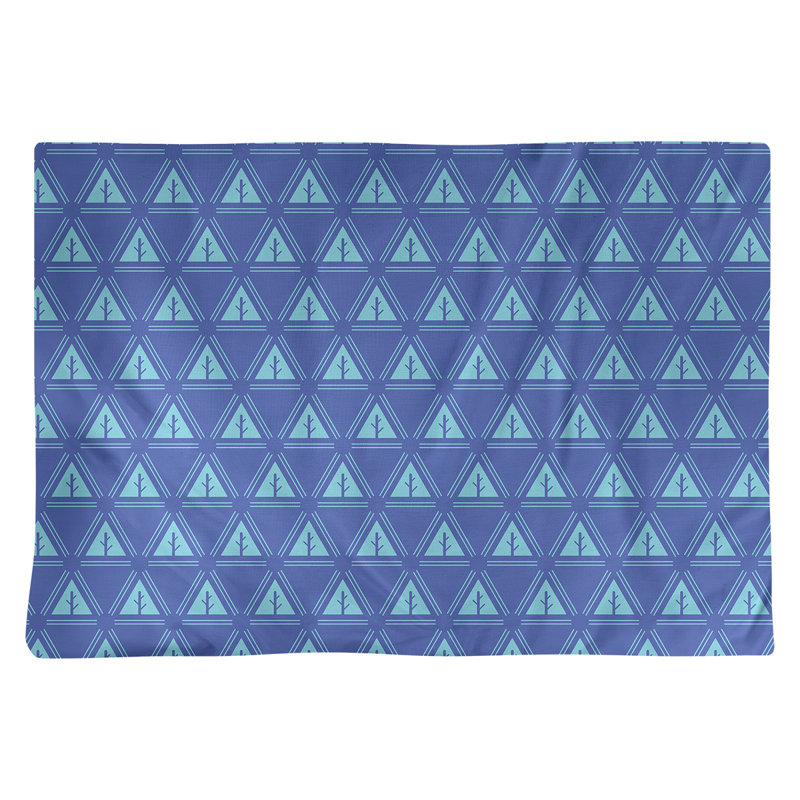 Récapitulatif de coton 18" classique à arbre minimaliste Barbra, Bleu / bleu sarcelle, Polyester