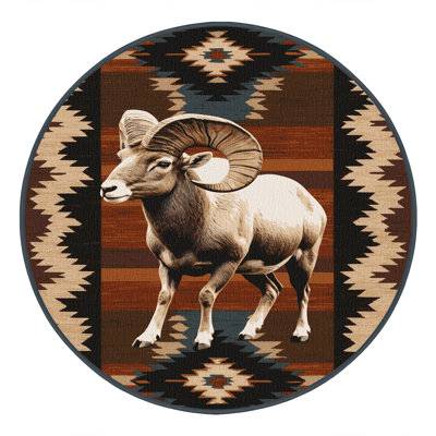  Tapis lavable Bighorn Sheep Southwestern