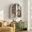 Solid Wood Oval Accent Cabinet-1694448497