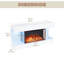 17 Stories White Electric Fireplace with 5000 BTU-1163257962