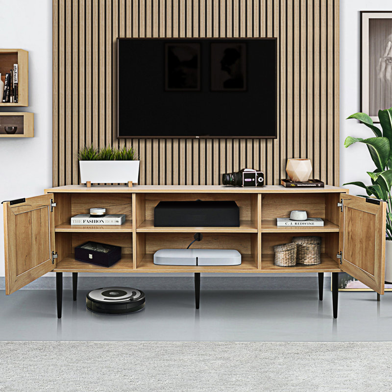 Meuble télé en bois pour téléviseur de 65 po ou moins