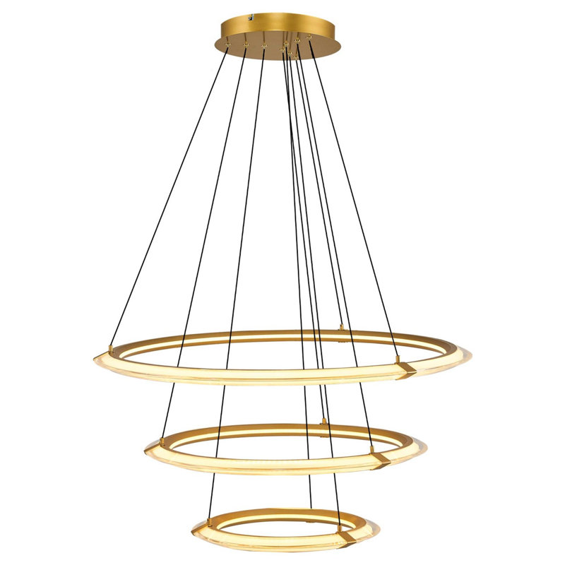 Lustre élégant Cassen, corps en métal, 3,1 po de diamètre x 6,3 po de hauteur | 1 x DEL intégrée 223 W, 3 000 K blanc chaud, 2 300 Lm | Luminaire élégant pour salle à manger et salon, conception moderne