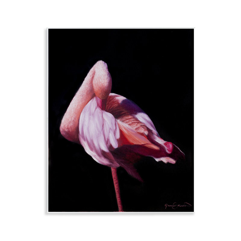 Plaque murale Avian Contrast Flamingo, design par James Corwin